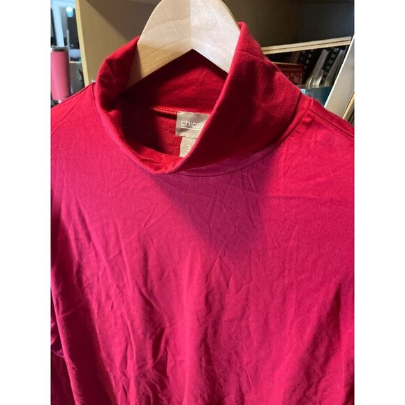 Chico's NWT Red Turtleneck Long Sleeve Pullover Knit Top Sz XL - Picture 4 of 9
